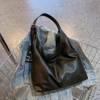 Bolso De Hombro Vintage Para Mujer Con Gran Capacidad Y Correa Cruzada Retro Tote Para Comunicación Material PU Sólido - details 3