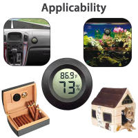 Mini Higrómetro Termómetro Digital LCD 4 Pcs Medidor De Temperatura Y Humedad Para Interior Unidad Fahrenheit O Celsius - details 3
