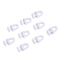 60Pcs Accesorios Para Cortina Estilo Moderno Blanco Rodillo De Riel Plástico Gancho Para Colgar Cortinas Para El Hogar - details 3