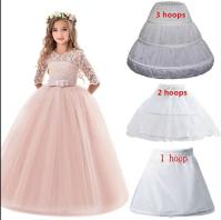 Falda Acolchada Para Niñas Con Aro Interior Blanca A-line Vestido De Baile Infantil Material Poliéster Y Acrílico - details 2