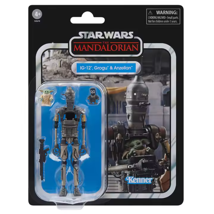 Star Wars The Vintage Collection IG-12, Grogu & Anzellan Set 3 Figuras Coleccionables The Mandalorian Hasbro - 1