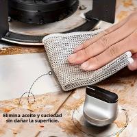 10pcs Paño De Limpieza Mágica Doble Cara Aumentada Con Alambre De Acero Para Cocina Limpieza De Ollas Y Platos Herramientas De Limpieza - details 11