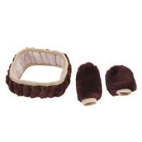 Cubierta De Volante Y Freno De Mano Para Coche En Peluche Gruesa Y Suave Decorativa Protectora Para Hombres Y Mujeres Color Negro Rosa - details 13