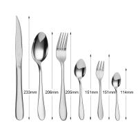Mr.Spoon Serie Piedra 72 piezas cubiertos económico,Acero inoxidable 18/0,Con cuchillo carne o mesa/cuchara/tenedor/cuchara tenetor postre/cuchara moka,Apto para lavavajillas,Cuberteria,Caja Envase Ecológico,Para Casa,Hotel,Restaurante 60101/72+ - details 0