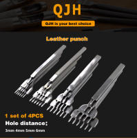 Herramienta De Perforación Para Cuero DIY Herramienta De Costura Y Perforación De Cuero 3/4/5/6mm Conjunto De Perforadores De Espacio De Cuero - details 0