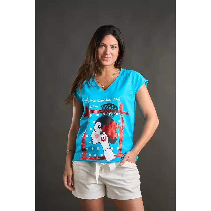 Anabel lee Marcas Mujer Ropa Camisetas y tops  Camiseta pico -Anabel Lee- Lola - 1