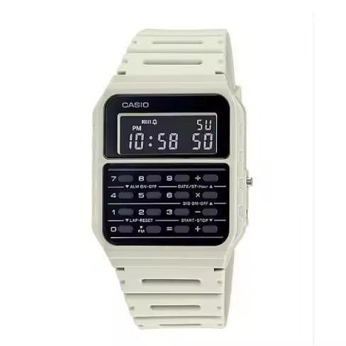 Casio CA-53WF-8B - Reloj Digital de Hombre, Diseño Retro, Función de Calculadora, Resistencia al Agua, Pantalla de Doble Hora - 1