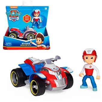 Paw Patrol Vehículo Básico Quad con figura articulada de Ryder de la Patrulla Canina - Spin Master 6069067 - 1