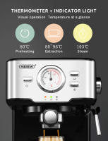 Cafetera HiBREW H5 de 1050W, Máquina de Café Espresso y Cappuccino Semi-Automática de 20 Bares, Capacidad de 1.5L, Pantalla de Temperatura - details 1