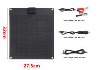 Panel Solar De 100W Con Carga USB Doble Y Celula De Silicio Policrystallino Para Batería De 12V Y Recarga De Teléfonos Móviles Para Camping Al Aire Libre Y Suministros De Energía Móvil - details 1