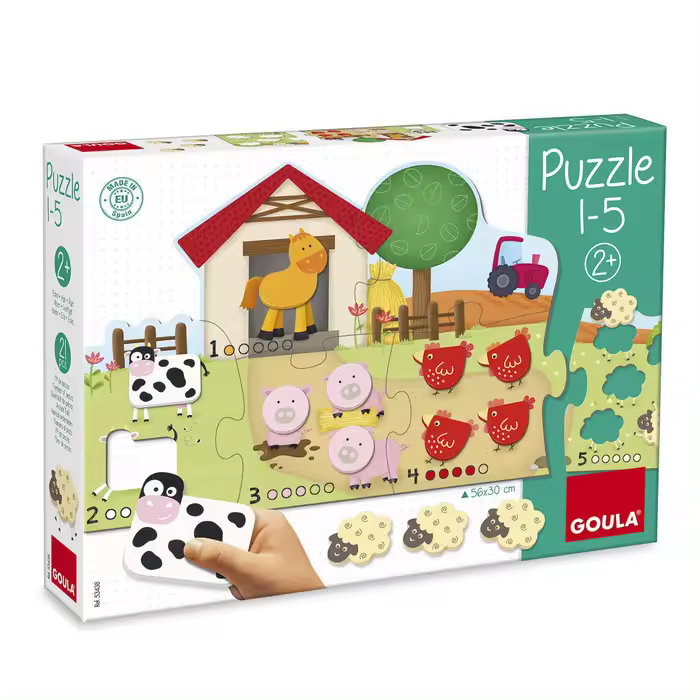 Puzle Goula 1-5 Piezas Gigantes 30x5x22 Cms - Monta Fácilmente en el Ambiente de una Granja - 1