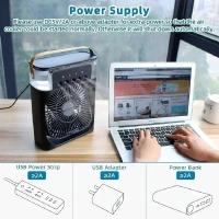 Ventilador Portátil 3 En 1 Con AIr Conditioner LED Y Humidificador Para El Hogar Control Por USB Velocidad Ajustable Modo De Viento Natural - details 4