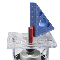 Regla De Ángulo Triangular 45/90 Grados Escala Métrica Precisión Herramienta De Carpintería Metálica Engrosada Multifuncional - details 5