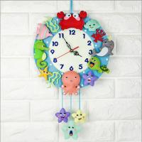 Reloj De Pared Hecho a Mano DIY De No-tejido Reloj Marítimo Lindo Para Jardín De Infantes Decoración Para El Hogar - details 12