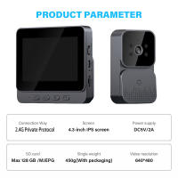4.3 Inch 2.4G Video Doorbell Wireless HD Screen Camera Security Smart Home Door Bell Infrared night vision Intercom for Home - details 6