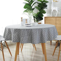 Mantel Redondo Lavable Decorativo Para Bodas Fiestas Navidad Picnics Comedor Mantel De Lino 100% Resistente Al Agua Y Aceite Estilo Europeo - details 1