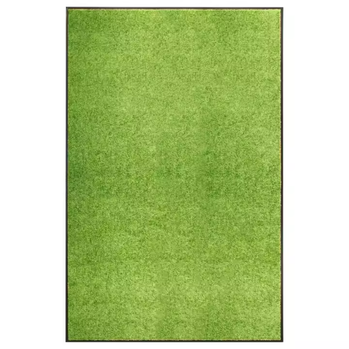 vidaXL Felpudo lavable verde 120x180 cm - 1