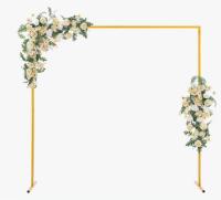Arches de Mariage, 2Mx2M Support d'arc de Mariage Rectangulaires en Métal Doré, Arche Florale de Jardin, Fond pour Anniversaires, Fêtes d'anniversaire - details 0