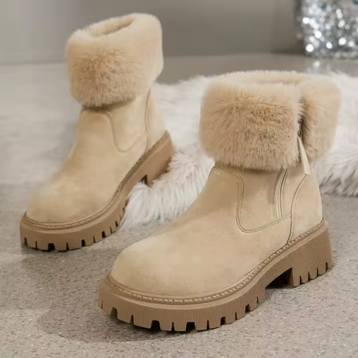 SP Botas de gran tamaño para Mujer, Zapatos de terciopelo de nuevo modelo para Mujer para Invierno, BOTAS Martin Cálidos, - 1