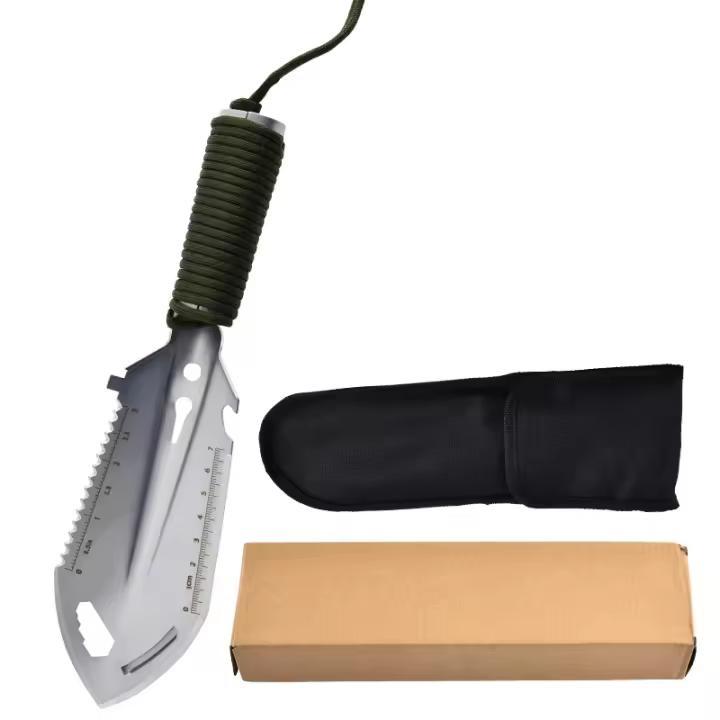 Shovel Multifuncional De Sobrevivencia Para Camping Y Senderismo Herramienta De Jardín Portátil De Acero Inoxidable - 1