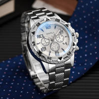 Set De 2 Relojes Para Hombre De Acero Fashion Con Mecanismo De Cuarzo Sin Caja Relojes De Pulsera Para El Muñeca - details 4