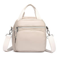 Nueva mochila para mujer, de color liso, pequeña, estilo coreano, a la moda, multiusos - details 1