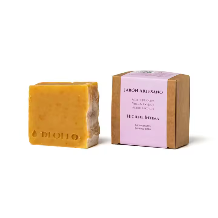 Jabón Artesano Natural Higiene Íntima 120gr - Aceite de Oliva Virgen Extra - Ácido Láctico Di Oleo - 1