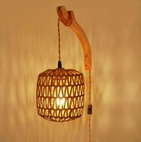 Lámpara De Pared Vintage De Rotura Hecha a Mano Para Dormitorio Lámpara De Noche E27 Con Cuerda De Lino Iluminación Interior Decorativa - details 3