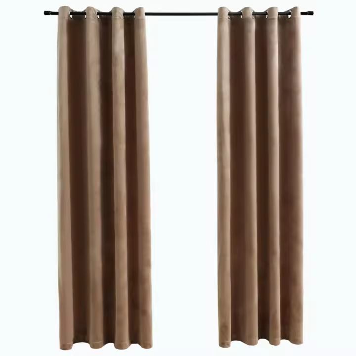 vidaXL Cortinas Opacas con Anillas 2 Piezas Terciopelo 140x245cm Color Azul oscuro,  Rosa antiguo,  Antracita y mas - 1