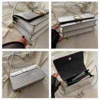 Bolso De Hombro Para Mujer En Cuero PU Textura De Cocodrilo Con Correa De Cordón Moda Bolso Cruzado Diseñador Regalo Versátil - details 9