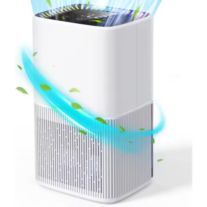 Deshumidificador de Aire Eléctrico, deshumididiffador portátil de 1600 ml, deshumidificador de Aire antimoho con descongelación automática, Modo de suspensión, LED colorido, temporizador, ideal para Baño, Dormitorio - 1