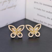 Pendientes De Mariposa Dorados Y Plateados Nuevos Tendencia 2024 Para Mujer Regalo De Fiesta Joyería Al Por Mayor E6603 - details 2