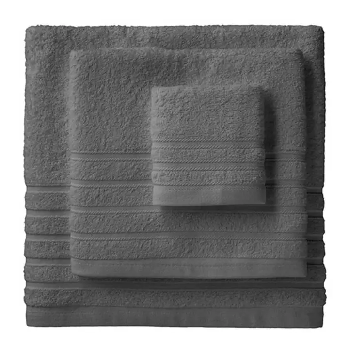 Lanovenanube - Toalla baño DIAMANTE - 100% algodón rizo americano - Color Gris - 1