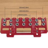 Kit De Juego De Herramientas Para Agujeros Rectos Y Bolsillo En Aluminio Locator De Agujeros De Punzón De Arco Iris Guía De Perforación Para Estante Juego De Herramientas De Carpintería DIY - details 1