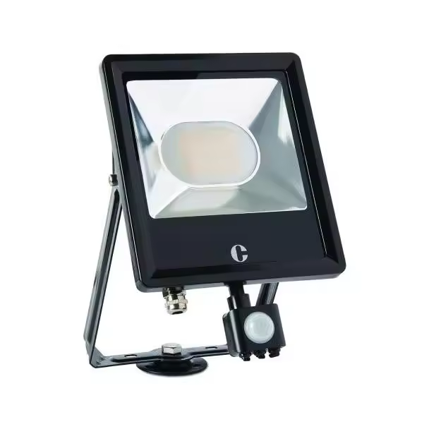 Foco LED exterior resistente al agua  Rotación 360°, ángulo de inclinación 180°  Aplique jardín 3 temperaturas color  IP65 50W A+ - 1
