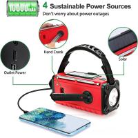 Radio De Emergencia Portátil Con Luz De Lectura Y Batería Recargable De 10000mAh Resistente Al Agua AM/FM/SW/NOAA Alerta Solar Hand Crank - details 4