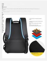 Mochila de viaje de gran capacidad para hombre, bolsa para ordenador portátil de negocios con carga USB, bolso personalizable para exteriores - details 27