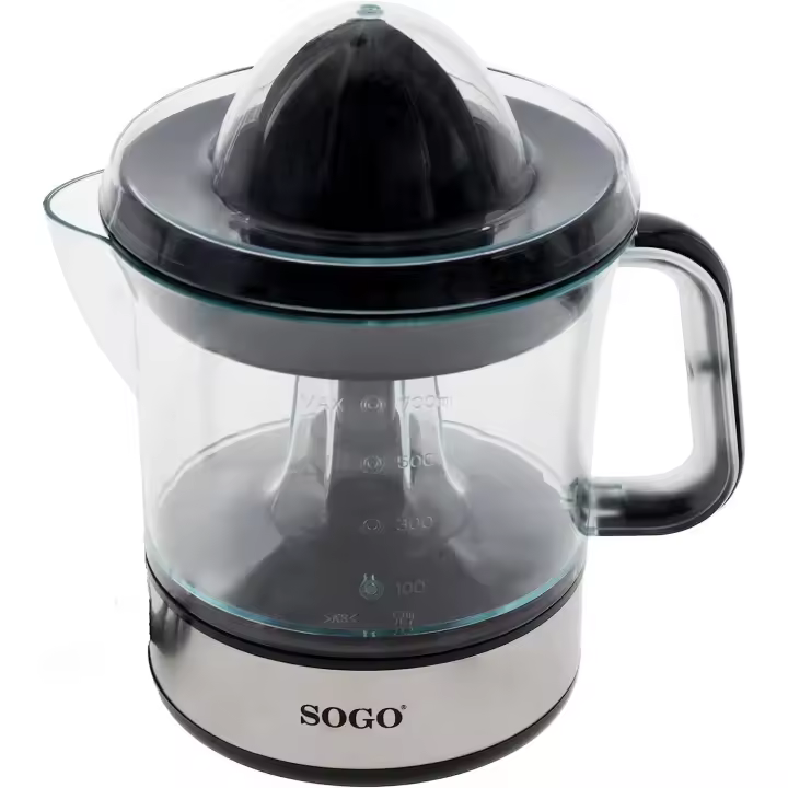 Sogo Exprimidor eléctrico de zumo de naranja y limón con tapa, automático, potente y silencioso, jarra 0,7 Litros (SS-5222) - 1
