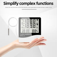 Medidor De Temperatura Y Humedad Digital HTC-1 HTC-2 Con Pantalla LCD Estación Climática Para Interior Y Exterior Higrómetro Y Termómetro - details 11