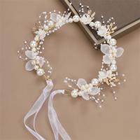 Diadema De Boda Bohemia Para Niñas Adorno De Cabello Con Perlas Y Flores Guirnalda De Novia Aro De Cabeza Joyería De Pelo Regalos Para Niños Estilo Moda Primavera Verano - details 13