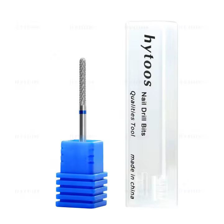HYTOOS Broca De Carburo Para Uñas Con Corte Redondo Y Limpiador De Cutícula Accesorio Para Taladro De Uñas Tamaño 2.35mm - 1