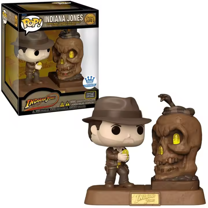 Funko Pop!  Deluxe: Indiana Jones y el Templo Maldito - Indiana Jones con las Piedras de Sankara Exclusivo, 64913, Nº1361 - 1