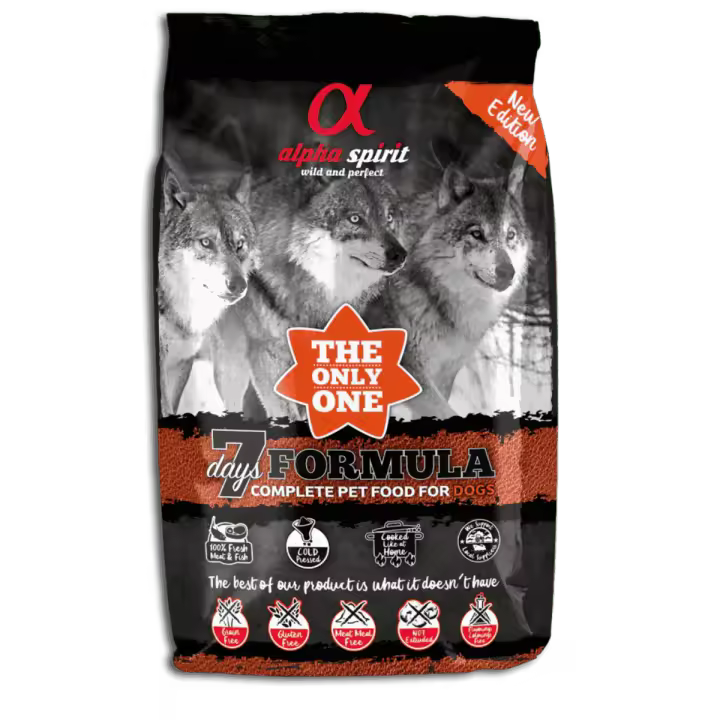 Pienso Seco Alpha Spirit The Only One 7 Days Formula 3 Kg - Natural, Sin Gluten y Sin Cereales - 1