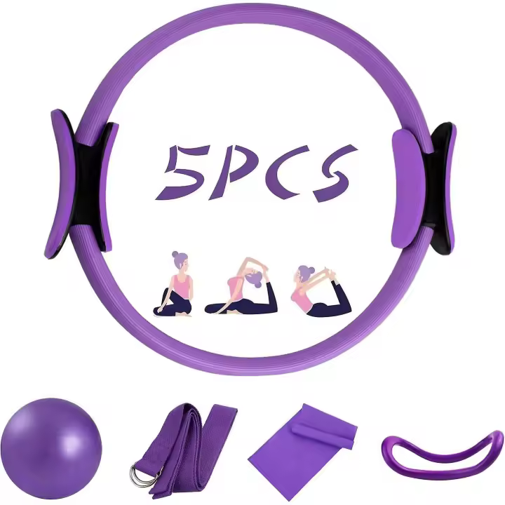 Magic Circle Pilates Equipo para el entrenamiento en el hogar Fitness Kit 5 Piezas Pilates Ring Set 14 "Yoga Fitness - 1