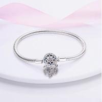 925 Plata esterlina Corazón Mariposa encanto pulsera para las mujeres pulsera de cadena de seguridad para la joyería original del encanto - details 3