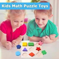 Juego Educativo De Madera Con Formas Geométricas Para Niños Montessori Puzzle De Matemáticas Juguetes Para Bebés Y Niños De Preescolar - details 1