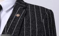 Traje De Tres Piezas Ajustado Para Hombre Con Chaleco Y Pantalones Estilo Británico De Alta Gama Para Bodas Y Fiestas Vestimenta Formal Casual - details 8