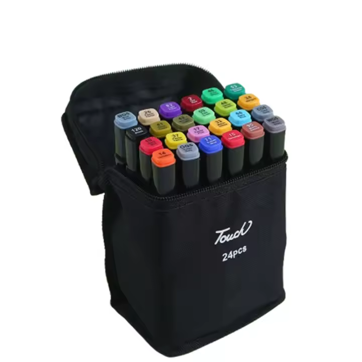 Rotulador permanente de graffiti with Doble Punta, Juego de rotuladores de Doble Punta para estudiantes, de 24 Colores Set, marcadores de Animación para marcapágines - 1