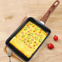 Sartén Cuadrada Antiadherente Para Huevo Y Rollitos De Huevos Mini Cocinita Plancha Para Desayuno Sartén De Freír Con Fundamento Plano - details 6