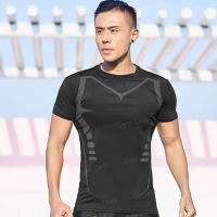 Camiseta De Entrenamiento Para Hombres De Color Sólido Con Mangas Cortas Secado Rápido Transpirable Rashguard De Gimnasio Deporte Fitness Jiu Jitsu MMA - details 40